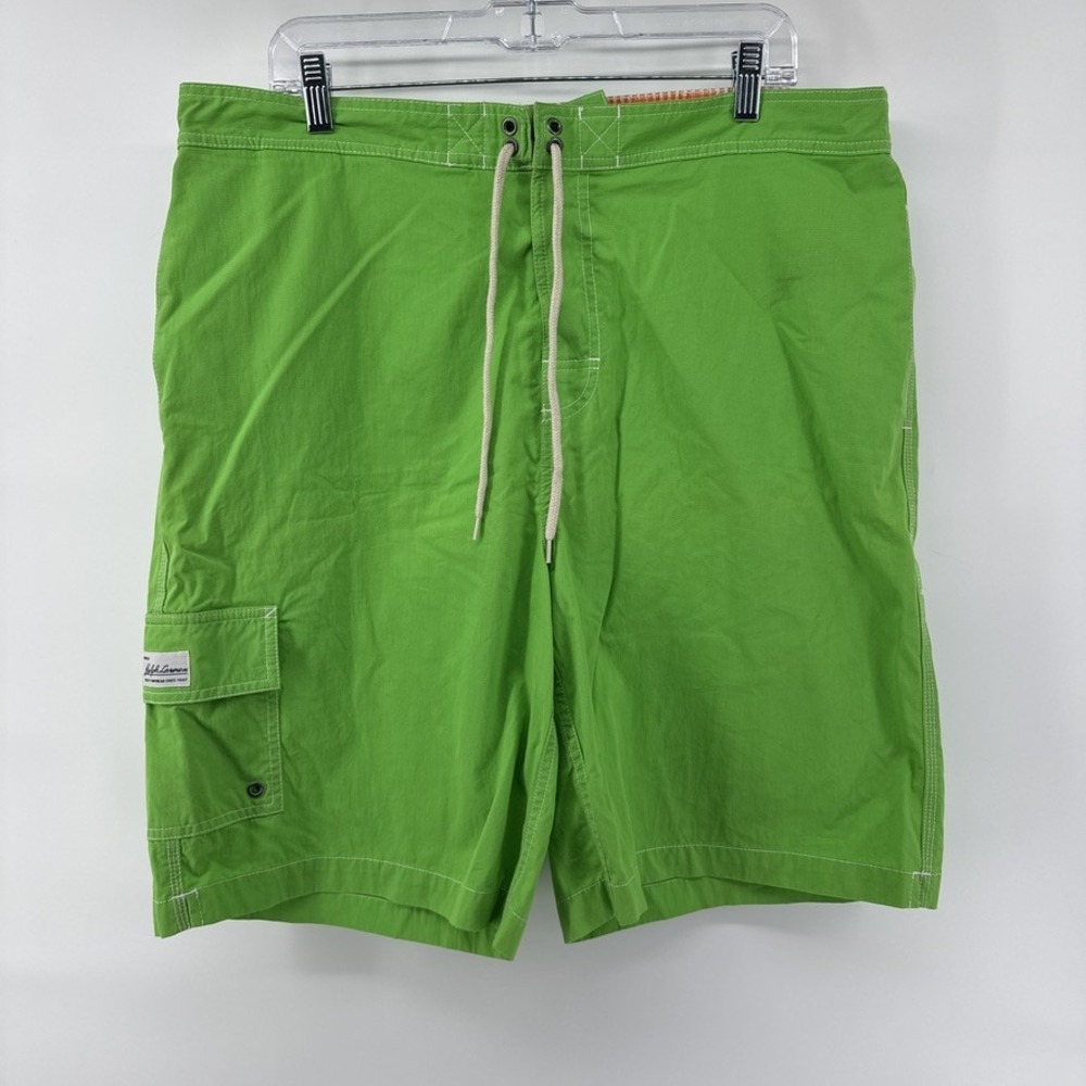Polo Ralph Lauren Shorts Mens XL Lime Green Drawstring Board Short Solid